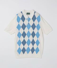SHIPS / シップス ニット・セーター | ALANPANE: 16ゲージ アーガイルチェック コットン ニット ポロシャツ