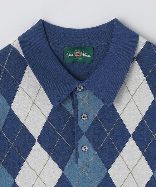 SHIPS / シップス ニット・セーター | ALANPANE: 16ゲージ アーガイルチェック コットン ニット ポロシャツ | 詳細3