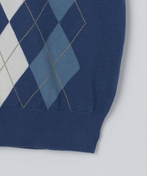 SHIPS / シップス ニット・セーター | ALANPANE: 16ゲージ アーガイルチェック コットン ニット ポロシャツ | 詳細5