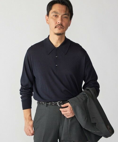 SHIPS / シップス ニット・セーター | 【SHIPS別注】JOHNSMEDLEY: 50th ANNIV ISIS ロングスリーブ ニット ポロシャツ | 詳細24