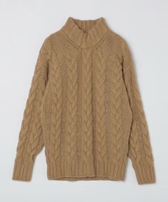 SHIPS / シップス ニット・セーター | 【SHIPS別注】GRAY: ケーブル編み タートルネック ニット