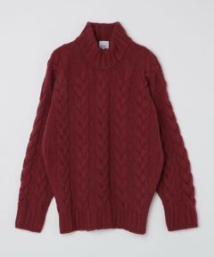 SHIPS / シップス ニット・セーター | 【SHIPS別注】GRAY: ケーブル編み タートルネック ニット