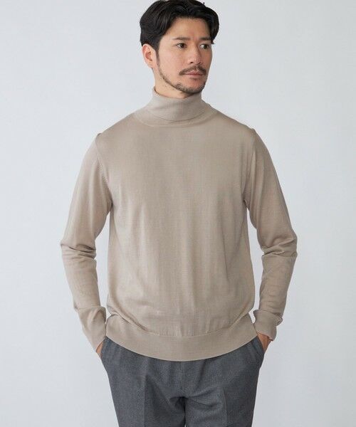 SHIPS / シップス ニット・セーター | SHIPS: HANDFRAME 16ゲージ タートルネック ニット(カーキ)