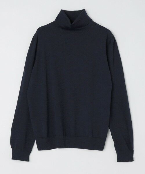 SHIPS / シップス ニット・セーター | SHIPS: HANDFRAME 16ゲージ タートルネック ニット(ネイビー)