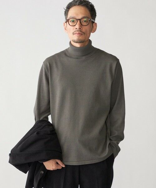 SHIPS / シップス ニット・セーター | SHIPS: ハイゲージ コットン ウール タートルネック ニット | 詳細5