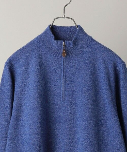 SHIPS / シップス ニット・セーター | ALAN PAINE:12ゲージ ジーロンラム ジップモック ニット | 詳細6