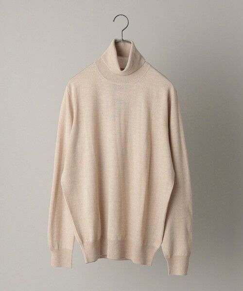 SHIPS / シップス ニット・セーター | ALAN PAINE: 12ゲージ メリノウール タートルネック ニット(オフホワイト)