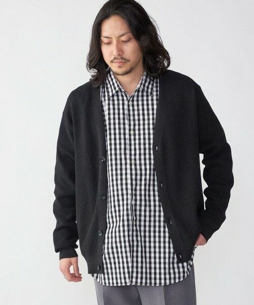 SHIPS / シップス カーディガン・ボレロ | SHIPS: 〈手洗い可能〉12ゲージ ペーパーミックス ヤーン Vカーディガン(ブラック)