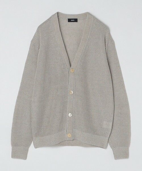 SHIPS / シップス カーディガン・ボレロ | SHIPS: 9GG サンフェード リネン Vネック カーディガン | 詳細5