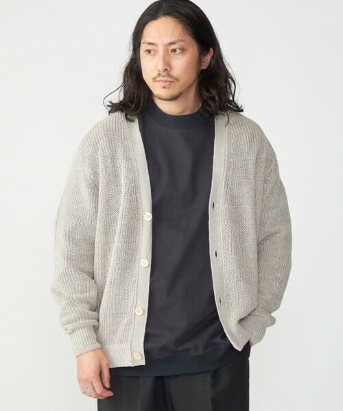 SHIPS / シップス カーディガン・ボレロ | SHIPS: 9GG サンフェード リネン Vネック カーディガン | 詳細4