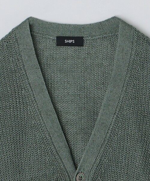 SHIPS / シップス カーディガン・ボレロ | SHIPS: 9GG サンフェード リネン Vネック カーディガン | 詳細12