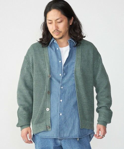 SHIPS / シップス カーディガン・ボレロ | SHIPS: 9GG サンフェード リネン Vネック カーディガン | 詳細10