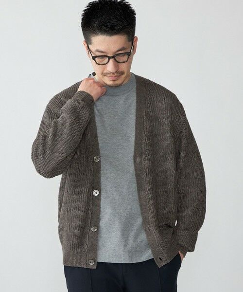 SHIPS / シップス カーディガン・ボレロ | SHIPS: サンフェード リネン Vネック カーディガン | 詳細2