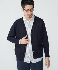SHIPS / シップス カーディガン・ボレロ | SHIPS:〈手洗い可能〉ICE WOOL カラーパネル Vネック ニット カーディガン