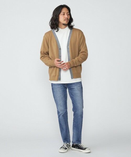 SHIPS / シップス カーディガン・ボレロ | SHIPS:〈手洗い可能〉ICE WOOL カラーパネル Vネック ニット カーディガン | 詳細2