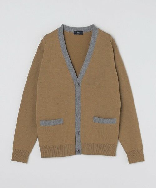 SHIPS / シップス カーディガン・ボレロ | SHIPS:〈手洗い可能〉ICE WOOL カラーパネル Vネック ニット カーディガン | 詳細3