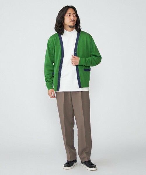 SHIPS / シップス カーディガン・ボレロ | SHIPS:〈手洗い可能〉ICE WOOL カラーパネル Vネック ニット カーディガン | 詳細6