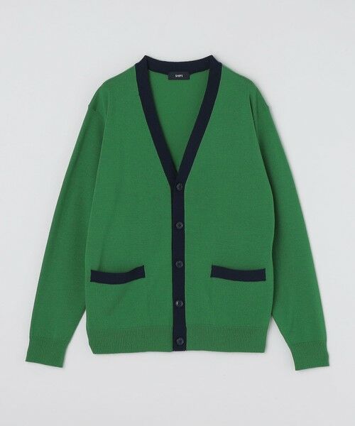 SHIPS / シップス カーディガン・ボレロ | SHIPS:〈手洗い可能〉ICE WOOL カラーパネル Vネック ニット カーディガン | 詳細7