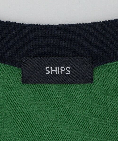 SHIPS / シップス カーディガン・ボレロ | SHIPS:〈手洗い可能〉ICE WOOL カラーパネル Vネック ニット カーディガン | 詳細9
