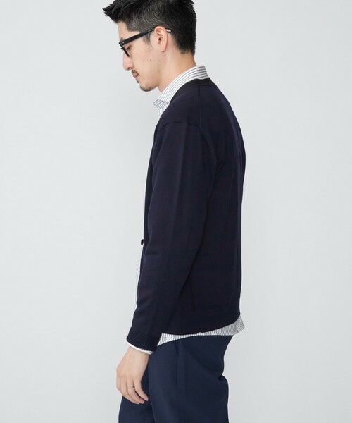 SHIPS / シップス カーディガン・ボレロ | SHIPS:〈手洗い可能〉ICE WOOL カラーパネル Vネック ニット カーディガン | 詳細16