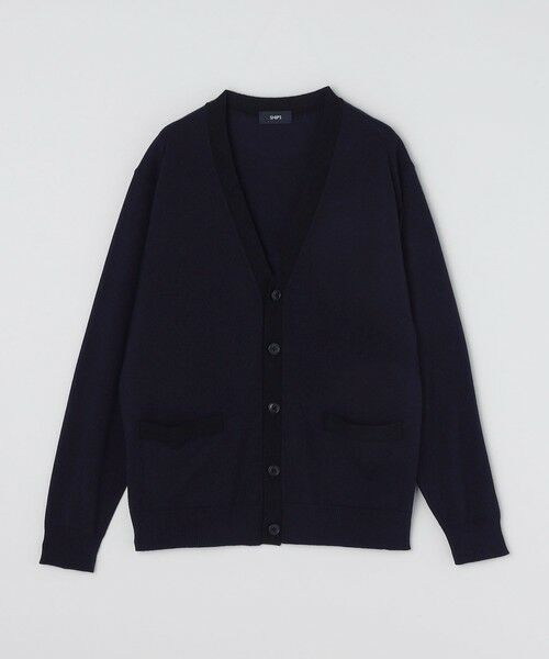 SHIPS / シップス カーディガン・ボレロ | SHIPS:〈手洗い可能〉ICE WOOL カラーパネル Vネック ニット カーディガン | 詳細23
