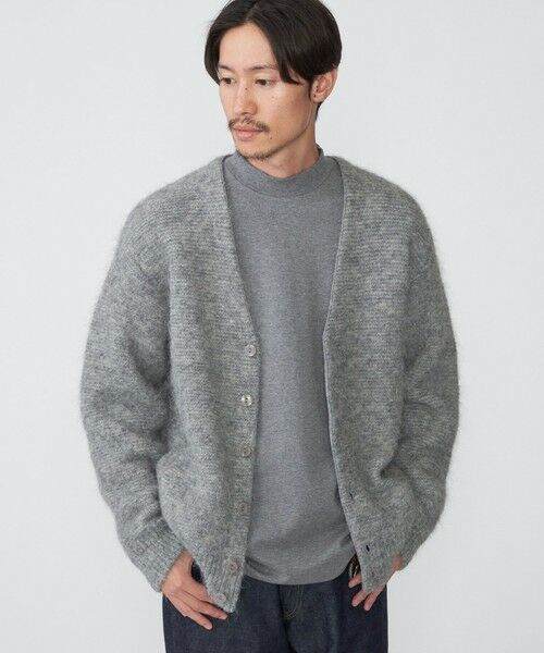 SHIPS / シップス カーディガン・ボレロ | SHIPS: アルパカ ガーター Vネック カーディガン(グレー)