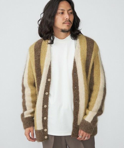 SHIPS / シップス カーディガン・ボレロ | SHIPS: アルパカ ガーター Vネック カーディガン(ベージュ)