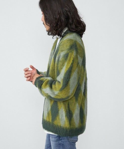 SHIPS / シップス カーディガン・ボレロ | SHIPS: モヘヤ アーガイル Vネック ニット カーディガン | 詳細6