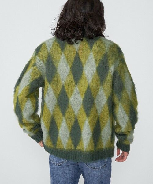 SHIPS / シップス カーディガン・ボレロ | SHIPS: モヘヤ アーガイル Vネック ニット カーディガン | 詳細7