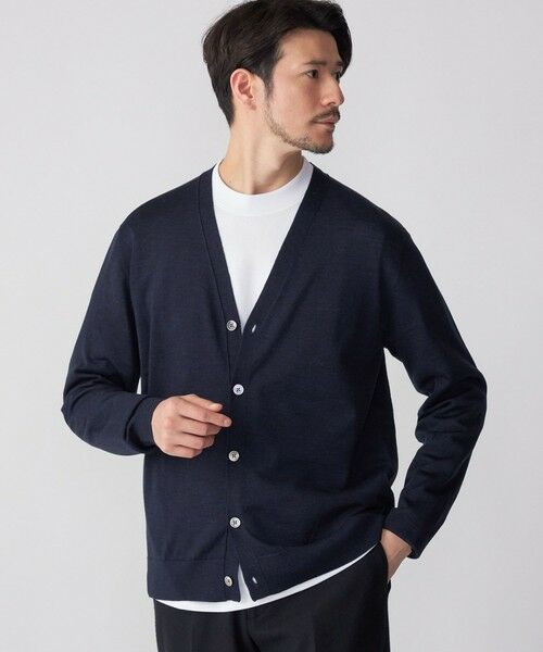 SHIPS / シップス カーディガン・ボレロ | SHIPS: ハンドフレーム 16ゲージ Vネック カーディガン ニット | 詳細10