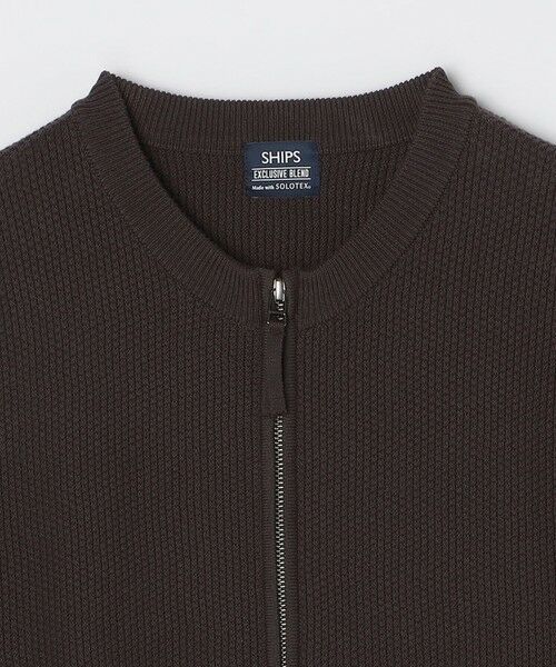 SHIPS / シップス カーディガン・ボレロ | SHIPS:〈洗濯機可能〉SOLOTEX(R) コットン ピケ クルーネック ジップ カーディガン | 詳細10