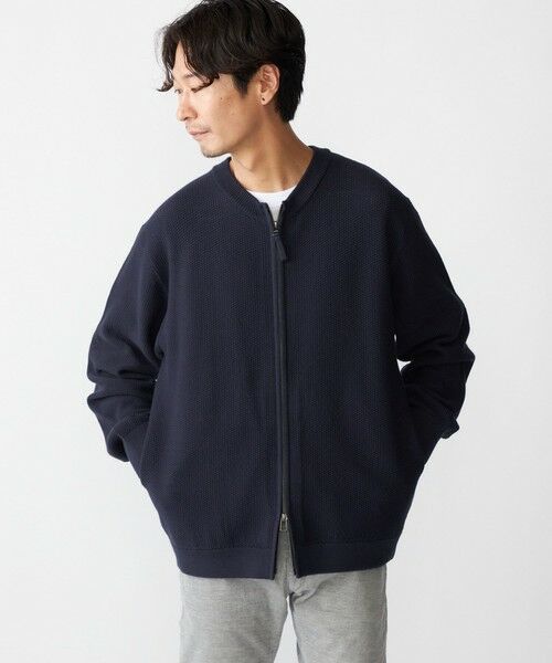SHIPS / シップス カーディガン・ボレロ | SHIPS:〈洗濯機可能〉SOLOTEX(R) コットン ピケ クルーネック ジップ カーディガン | 詳細23