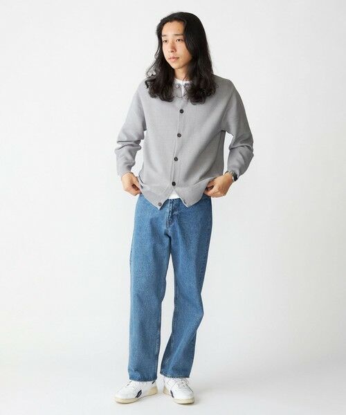 SHIPS / シップス カーディガン・ボレロ | SHIPS:〈手洗い可能〉ガーター クルーネック ボタン カーディガン | 詳細1