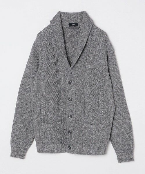 SHIPS / シップス カーディガン・ボレロ | SHIPS:〈手洗い可能〉ウール コットン アラン ショールカラー カーディガン | 詳細3