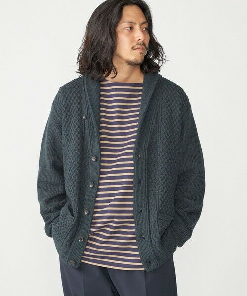 SHIPS / シップス カーディガン・ボレロ | SHIPS:〈手洗い可能〉ウール コットン アラン ショールカラー カーディガン | 詳細11