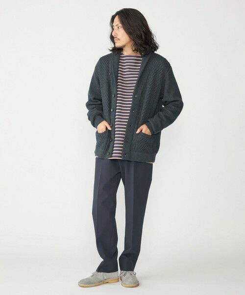 SHIPS / シップス カーディガン・ボレロ | SHIPS:〈手洗い可能〉ウール コットン アラン ショールカラー カーディガン | 詳細10