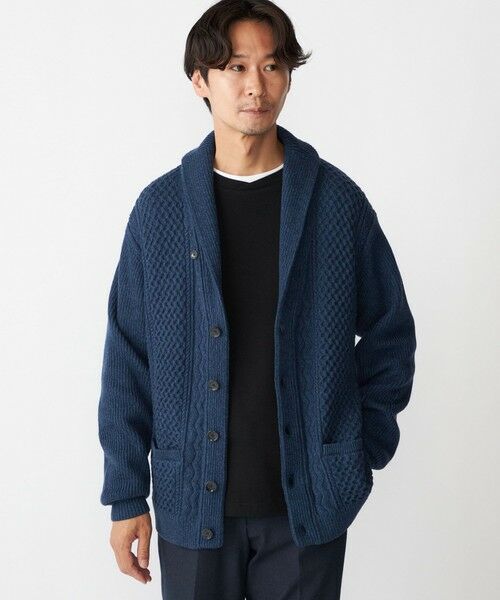 SHIPS / シップス カーディガン・ボレロ | SHIPS:〈手洗い可能〉ウール コットン アラン ショールカラー カーディガン | 詳細21