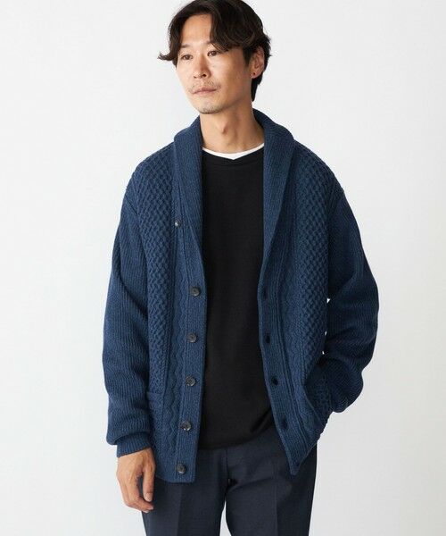 SHIPS / シップス カーディガン・ボレロ | SHIPS:〈手洗い可能〉ウール コットン アラン ショールカラー カーディガン | 詳細22