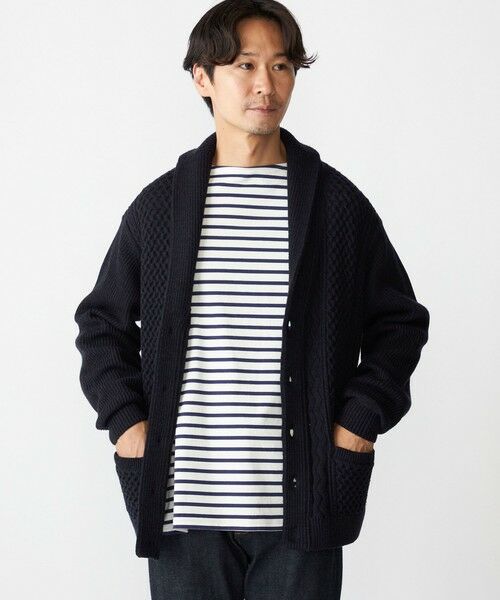 SHIPS / シップス カーディガン・ボレロ | SHIPS:〈手洗い可能〉ウール コットン アラン ショールカラー カーディガン | 詳細26
