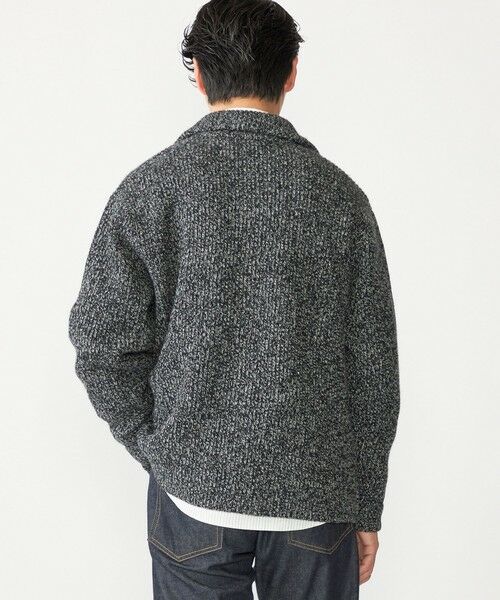 SHIPS / シップス カーディガン・ボレロ | SHIPS: ミックス ヤーン ポロ ニット カーディガン カバーオール | 詳細8