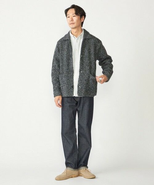 SHIPS / シップス カーディガン・ボレロ | SHIPS: ミックス ヤーン ポロ ニット カーディガン カバーオール | 詳細1