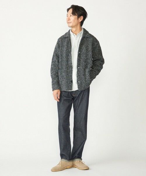 SHIPS / シップス カーディガン・ボレロ | SHIPS: ミックス ヤーン ポロ ニット カーディガン カバーオール | 詳細2