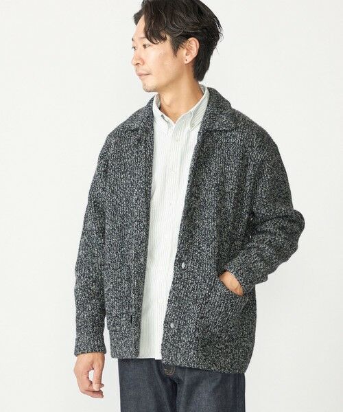 SHIPS / シップス カーディガン・ボレロ | SHIPS: ミックス ヤーン ポロ ニット カーディガン カバーオール | 詳細6