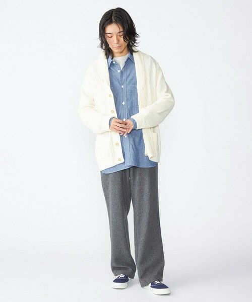 SHIPS / シップス カーディガン・ボレロ | SHIPS: 〈手洗い可能〉ウールコットン アラン ショール カーディガン | 詳細2