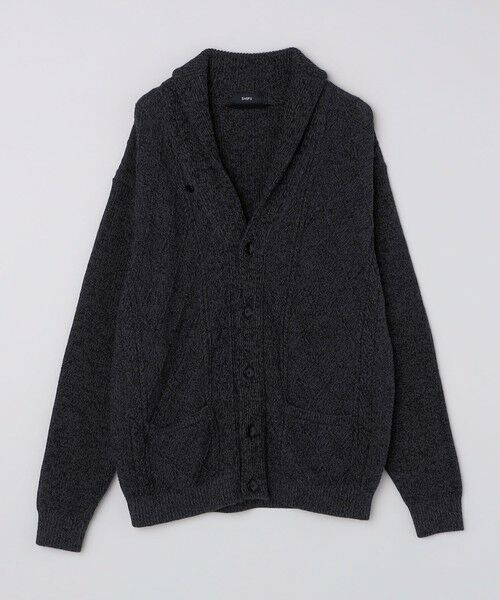 SHIPS / シップス カーディガン・ボレロ | SHIPS: 〈手洗い可能〉ウールコットン アラン ショール カーディガン | 詳細11