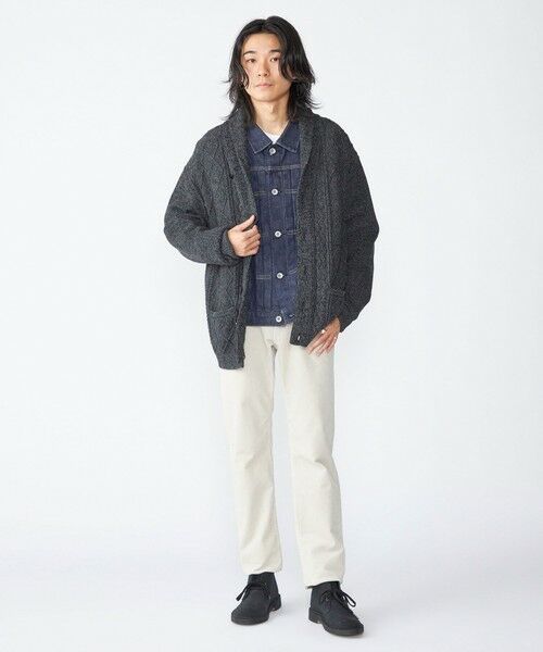 SHIPS / シップス カーディガン・ボレロ | SHIPS: 〈手洗い可能〉ウールコットン アラン ショール カーディガン | 詳細8