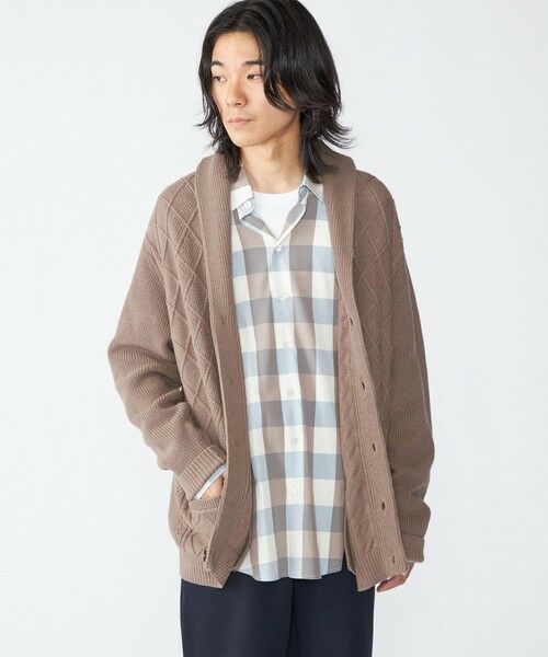 SHIPS / シップス カーディガン・ボレロ | SHIPS: 〈手洗い可能〉ウールコットン アラン ショール カーディガン | 詳細18