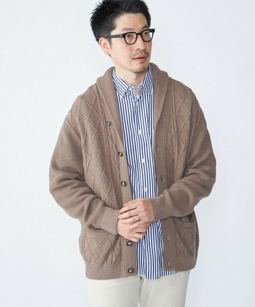 SHIPS / シップス カーディガン・ボレロ | SHIPS: 〈手洗い可能〉ウールコットン アラン ショール カーディガン | 詳細19