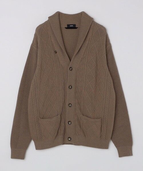 SHIPS / シップス カーディガン・ボレロ | SHIPS: 〈手洗い可能〉ウールコットン アラン ショール カーディガン | 詳細20