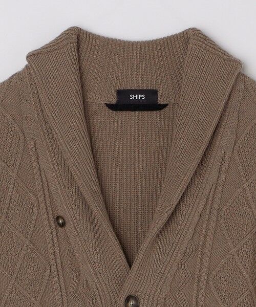 SHIPS / シップス カーディガン・ボレロ | SHIPS: 〈手洗い可能〉ウールコットン アラン ショール カーディガン | 詳細21